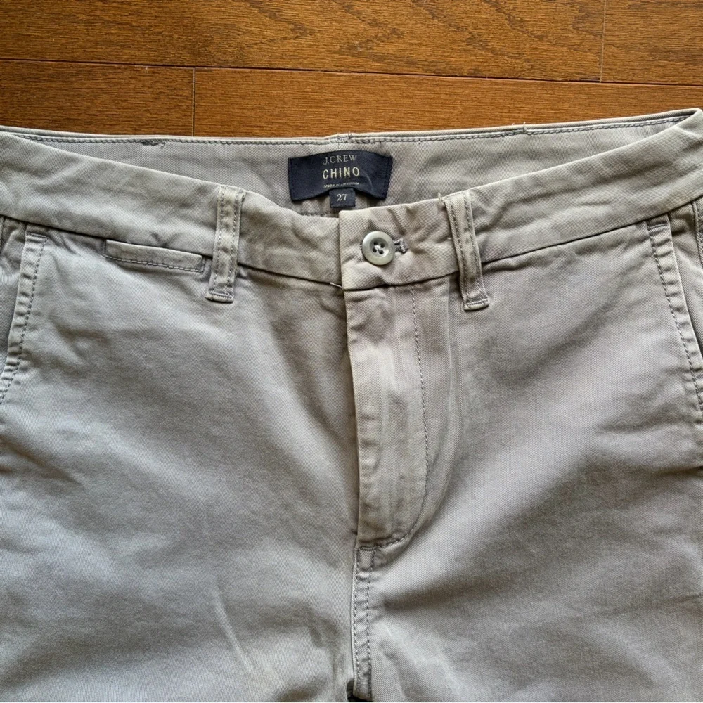 J. Crew Women's Light Gray Straight Leg Chino Size 27